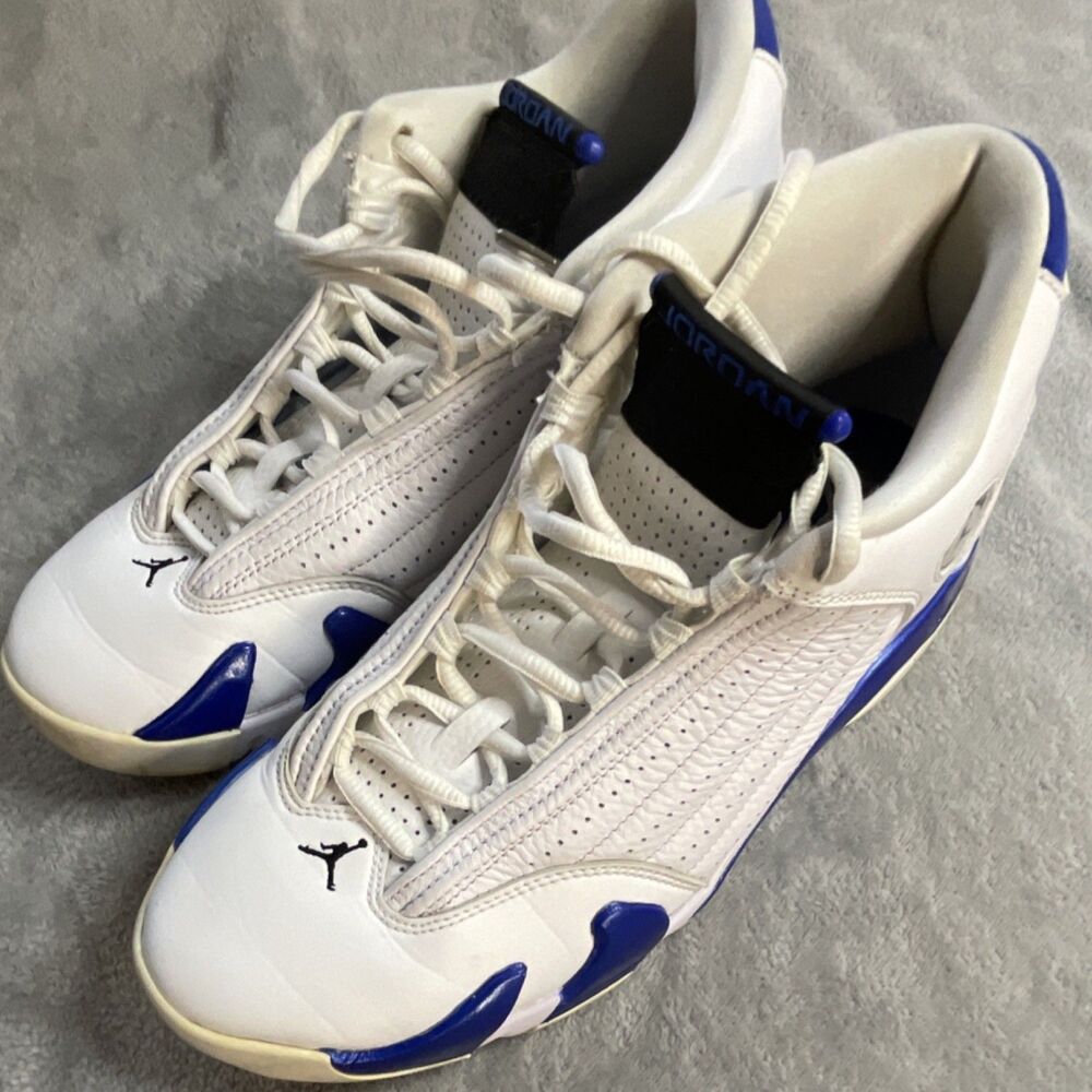 Jordan Air Jordan 14 Retro Hyper Royal 2020 Men's Sneakers White Blue 487471-104